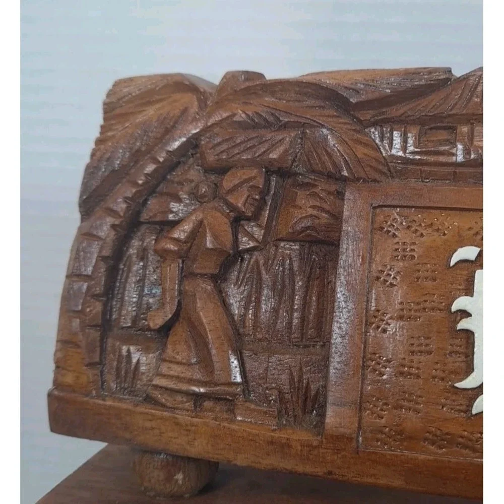 Pair Of Hand Carved 15